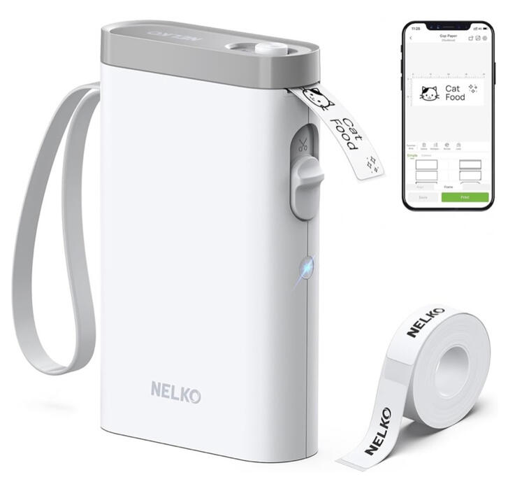 __Nelko Label Maker__ Casa Pic – A compact, wireless label maker that prints clear, smudge-free labels, perfect for home orga